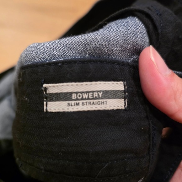 John Varvatos USA Luxe Bowery Slim Straight Striped Linen Cotton Pants 32R Blue - Picture 3 of 11